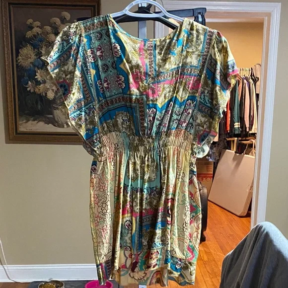 Live and Let Live Colorful Boho Mini Top - Picture 3 of 3